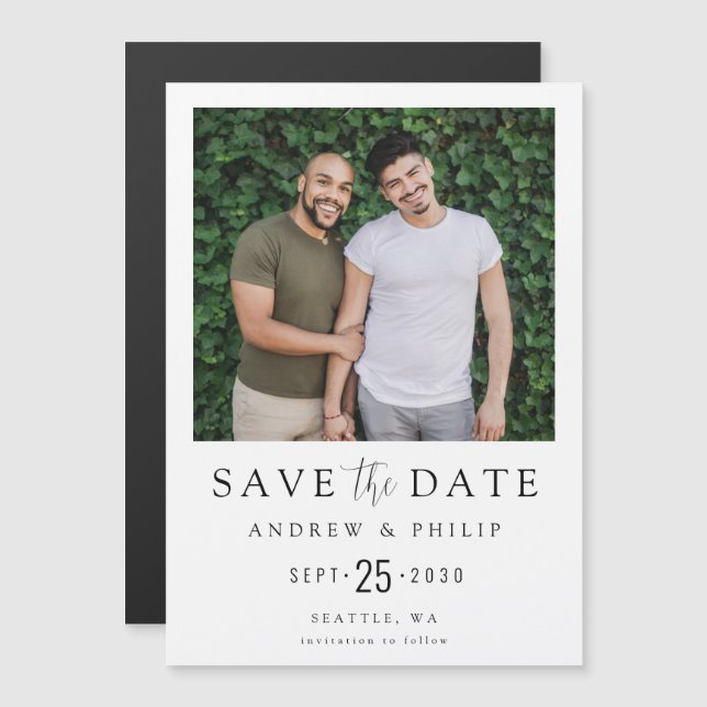 LGBTQ Modern Simple Photo Magnetic  (Front/Back)