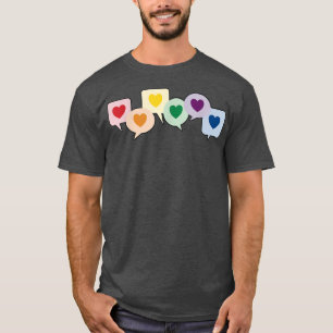 Lgbtq Month Love Pride Heart Bubbles T-Shirt