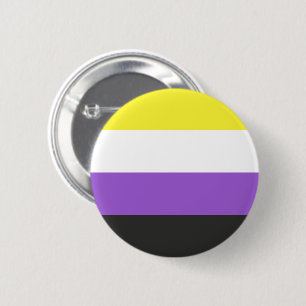 LGBTQ Nonbinary Pride Flag 6 Cm Round Badge