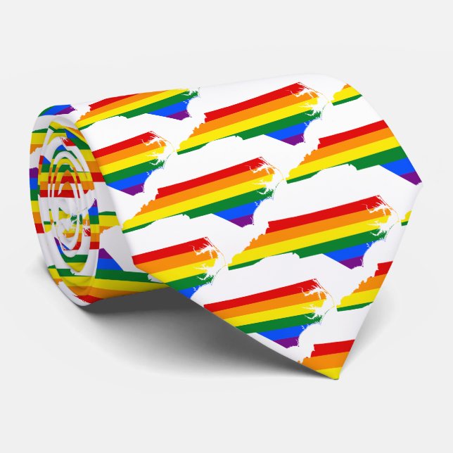 LGBTQ NORTH CAROLINA PRIDE TIE (Rolled)