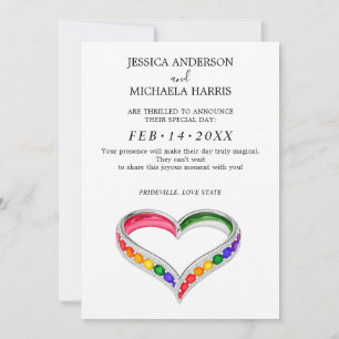 🌈 🐦 LGBTQ Painted With Love wedding Save The Date