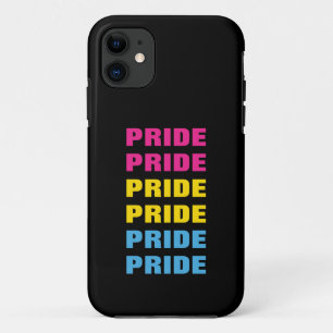 LGBTQ Pansexual Pride Customisable Repeated Text iPhone 11 Case