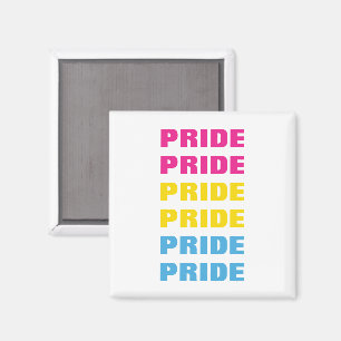 LGBTQ Pansexual Pride Customisable Repeated Text Magnet