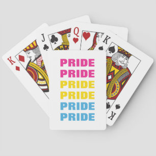 LGBTQ Pansexual Pride Customisable Repeated Text Playing Cards