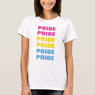 LGBTQ Pansexual Pride Customisable Repeated Text T-Shirt