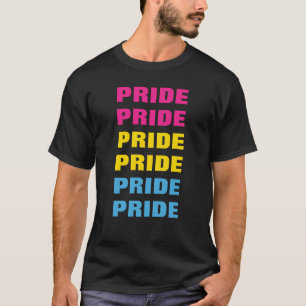 LGBTQ Pansexual Pride Customisable Repeated Text T-Shirt