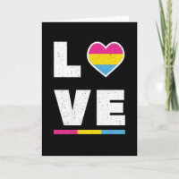 LGBTQ Pansexual Pride Flag Distressed Grunge Love