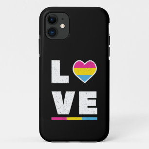 LGBTQ Pansexual Pride Flag Distressed Grunge Love iPhone 11 Case