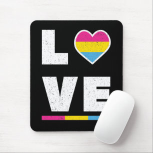 LGBTQ Pansexual Pride Flag Distressed Grunge Love Mouse Mat