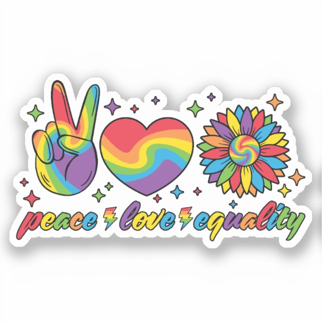 LGBTQ - Peace, Love, Equality (Front)