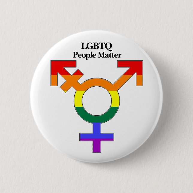 LGBTQ People Matter 6 Cm Round Badge (Front)