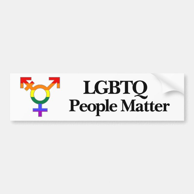 LGBTQ People Matter Bumper Sticker (Front)