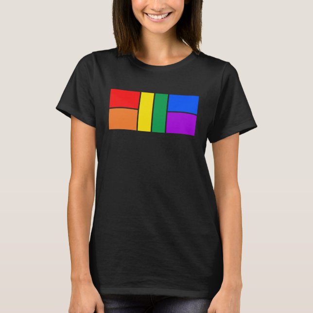 LGBTQ Pickleball Pride, LGBT Rainbow Pickle Ball C T-Shirt (Front)