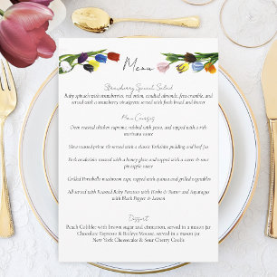 LGBTQ plus Tulips Flowers Menu