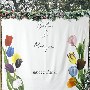LGBTQ plus Tulips Flowers Tapestry