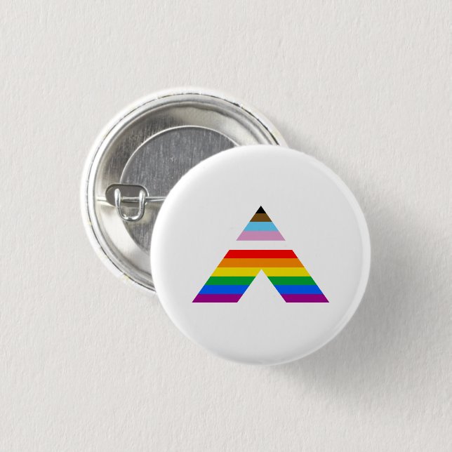 LGBTQ POC Ally Symbol 3 Cm Round Badge (Front & Back)