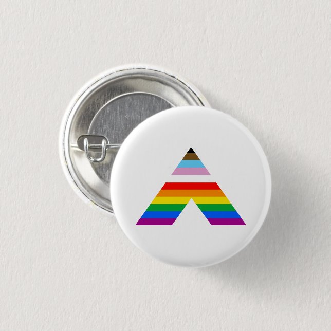 LGBTQ POC Ally Symbol 3 Cm Round Badge (Front & Back)