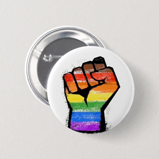 LGBTQ POC Philly Pride Fist 6 Cm Round Badge (Front & Back)