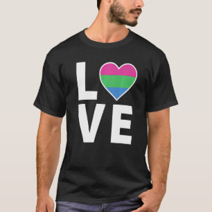 Lgbtq Polysexual Flag Heart  Lgbtqia+ Love Polysex T-Shirt