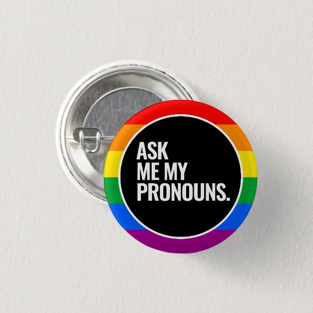 LGBTQ Pride 3 Cm Round Badge (Front & Back)