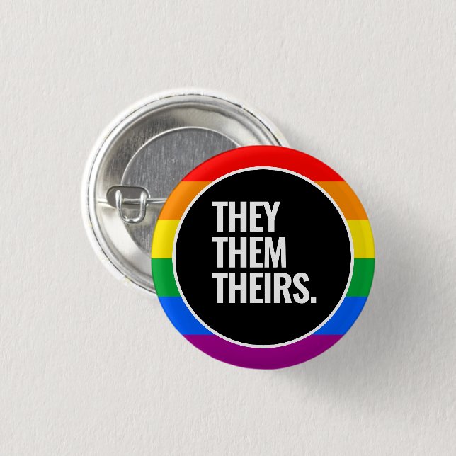 LGBTQ Pride 3 Cm Round Badge (Front & Back)
