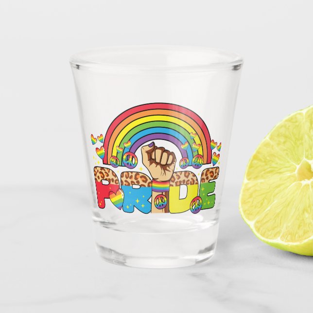LGBTQ - Pride and Rainbow Shot Glass (Front)