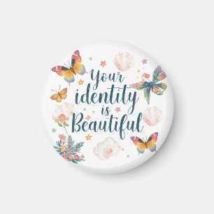 LGBTQ+ Pride Butterfly Quote Magnet
