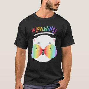 Lgbtq Pride Cat Love Wins Celebrate Pride Month E T-Shirt