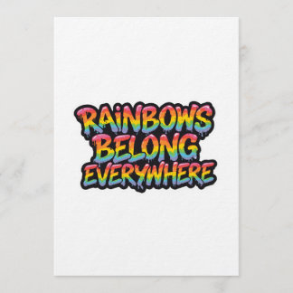 LGBTQ Pride Design – “Rainbows Belong Everywhere” Invitation