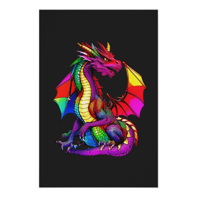 LGBTQ+ Pride Dragon Poster (Front)