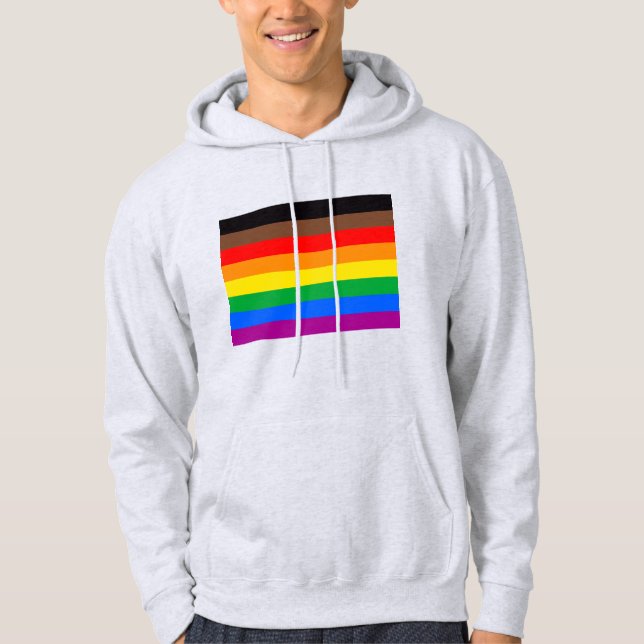LGBTQ Pride Flag (8 Stripes) Hoodie (Front)