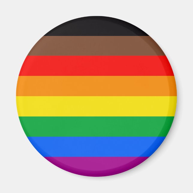 LGBTQ Pride Flag (8 Stripes) Magnet (Front)
