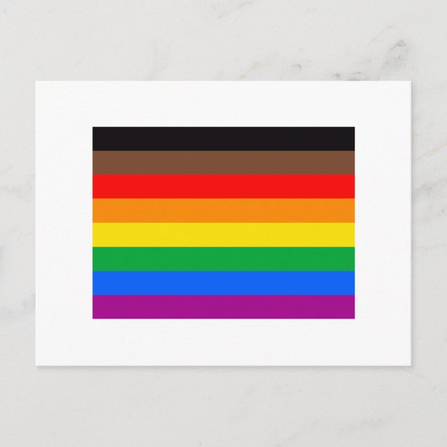 LGBTQ Pride Flag (8 Stripes) Postcard (Front)
