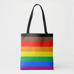 LGBTQ Pride Flag (8 Stripes) Tote Bag