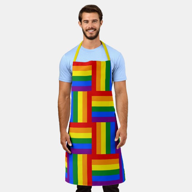 LGBTQ+ Pride Flag Inspired Apron (Worn)
