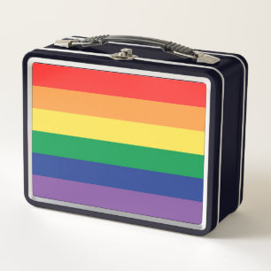LGBTQ+ Pride Flag Metal Lunch Box