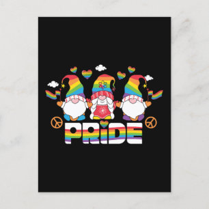 LGBTQ - Pride - Garden Gnome - Rainbow Colour Postcard