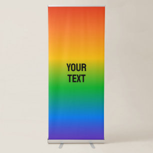LGBTQ Pride Gradient Rainbow Flag Gay Wedding Retractable Banner