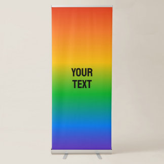 LGBTQ Pride Gradient Rainbow Flag Gay Wedding Retractable Banner