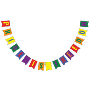 LGBTQ Pride is Freedom Rainbow Bunting