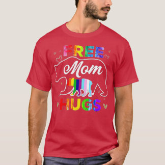 LGBTQ Pride Mama Bear Free Mum Hugs  T-Shirt