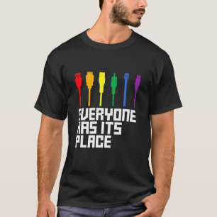 Lgbtq Pride Month Cable Connector T-Shirt