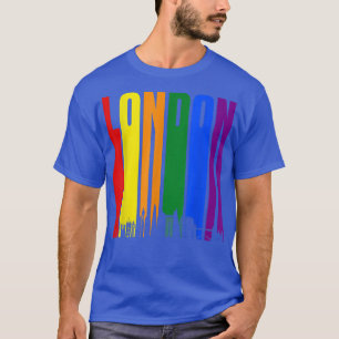 LGBTQ Pride Month London Skyline England - Rainbow T-Shirt