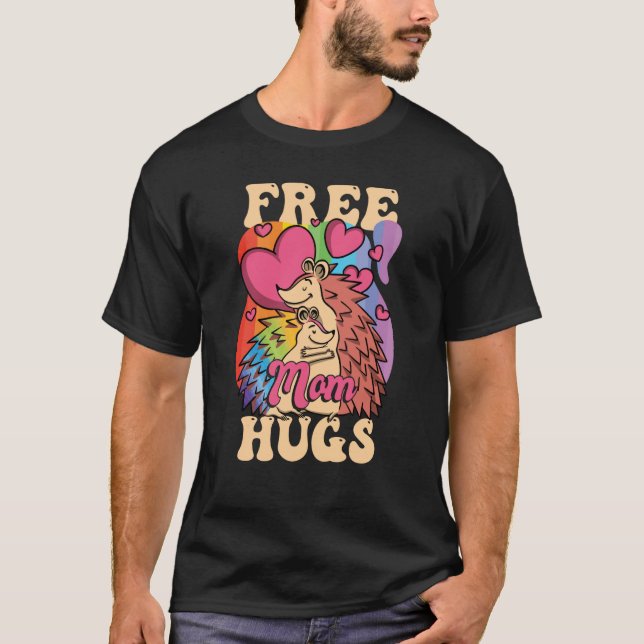 LGBTQ Pride Month Mum LGBT Free Mum Hugs T-Shirt (Front)