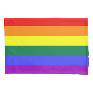 LGBTQ Pride month rainbow flag pillowcase. Pillowcase
