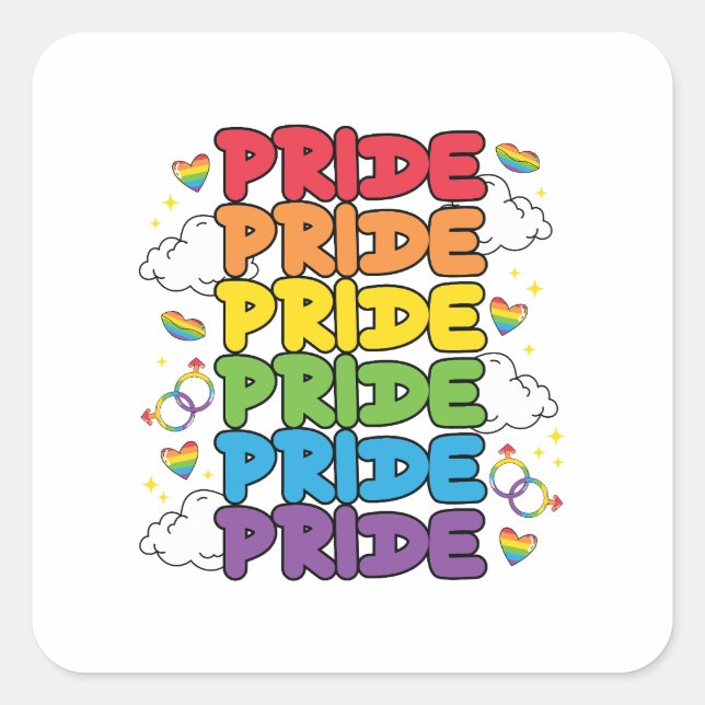 LGBTQ - Pride Month Square Sticker (Front)