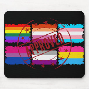LGBTQ Pride Month Stripes Flags Mouse Mat