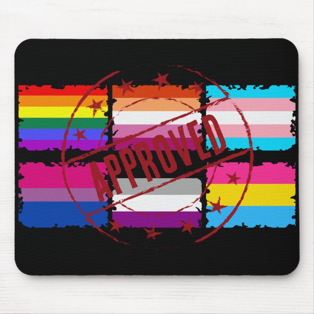 LGBTQ Pride Month Stripes Flags Mouse Mat (Front)