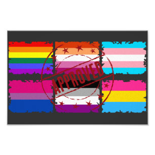 LGBTQ Pride Month Stripes Flags Photo Print