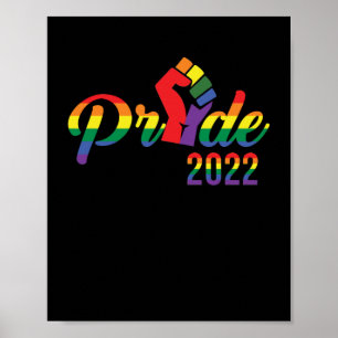 LGBTQ Pride Parade 2022 Rainbow Text Poster